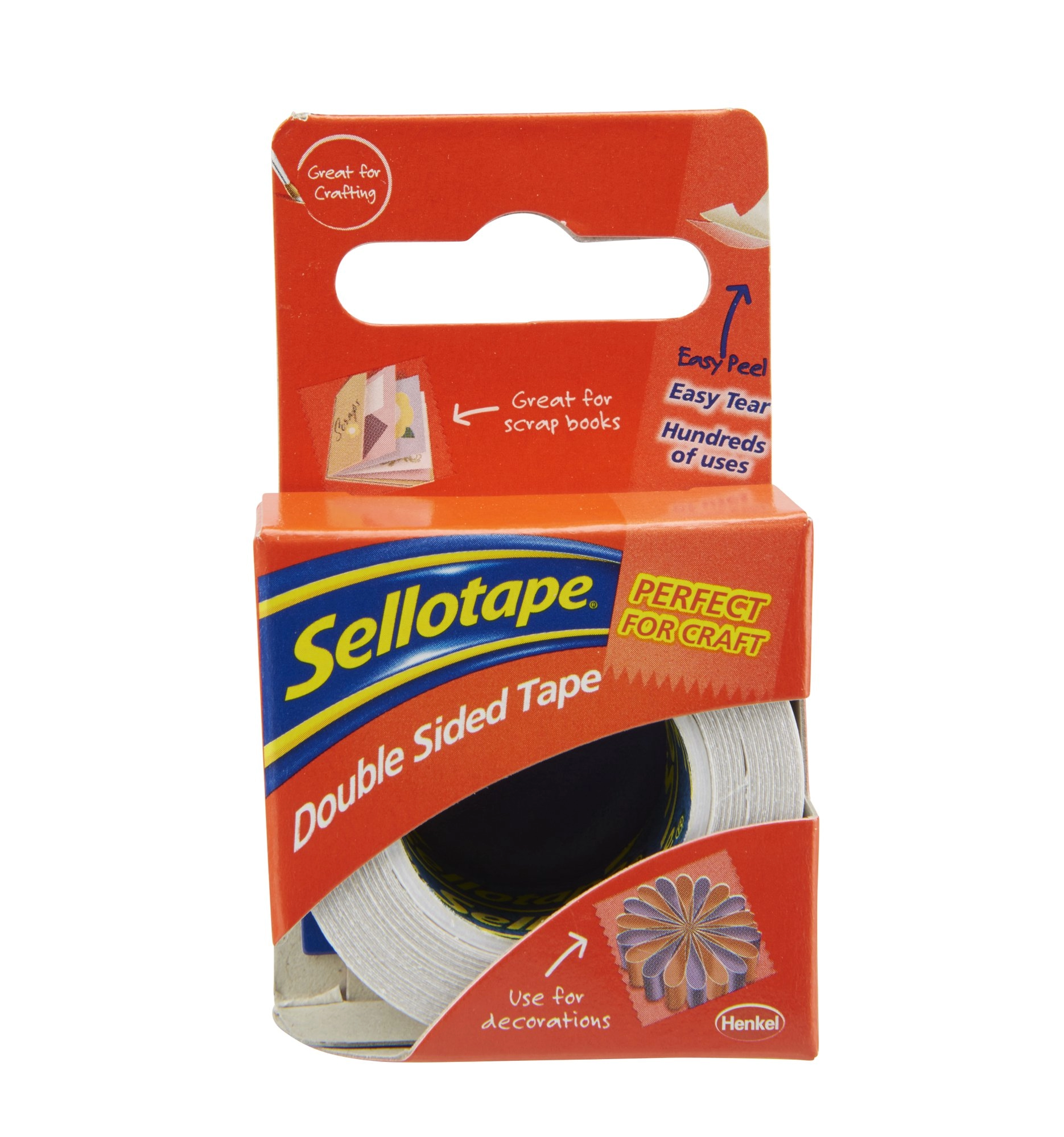 Sellotape Easy Peel Extra Strong Double Sided Tape 12mm x 33m (Pack 12) -  1447057