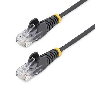 StarTech.com 0.5m Black Slim Snagless RJ45 CAT6 Patch Cable