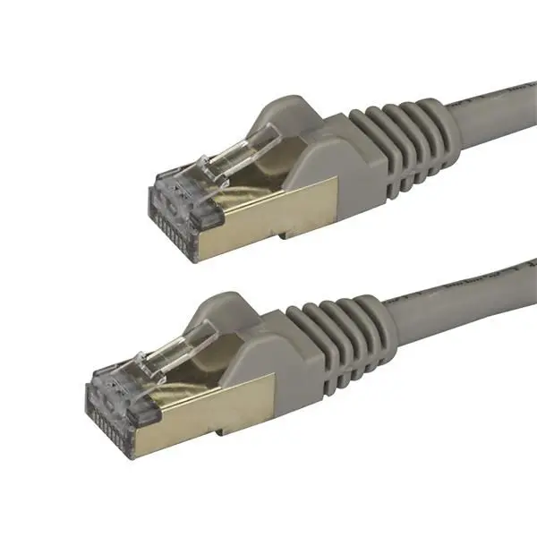 StarTech.com 0.5m Cat6a Ethernet STP Grey Cable