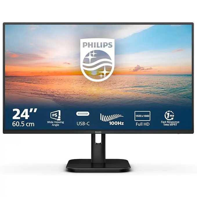 Philips 1000 Series 24E1N1300A 23.8 Inch 1920 x 1080 Pixels Full HD IPS Panel HDMI USB-C Monitor