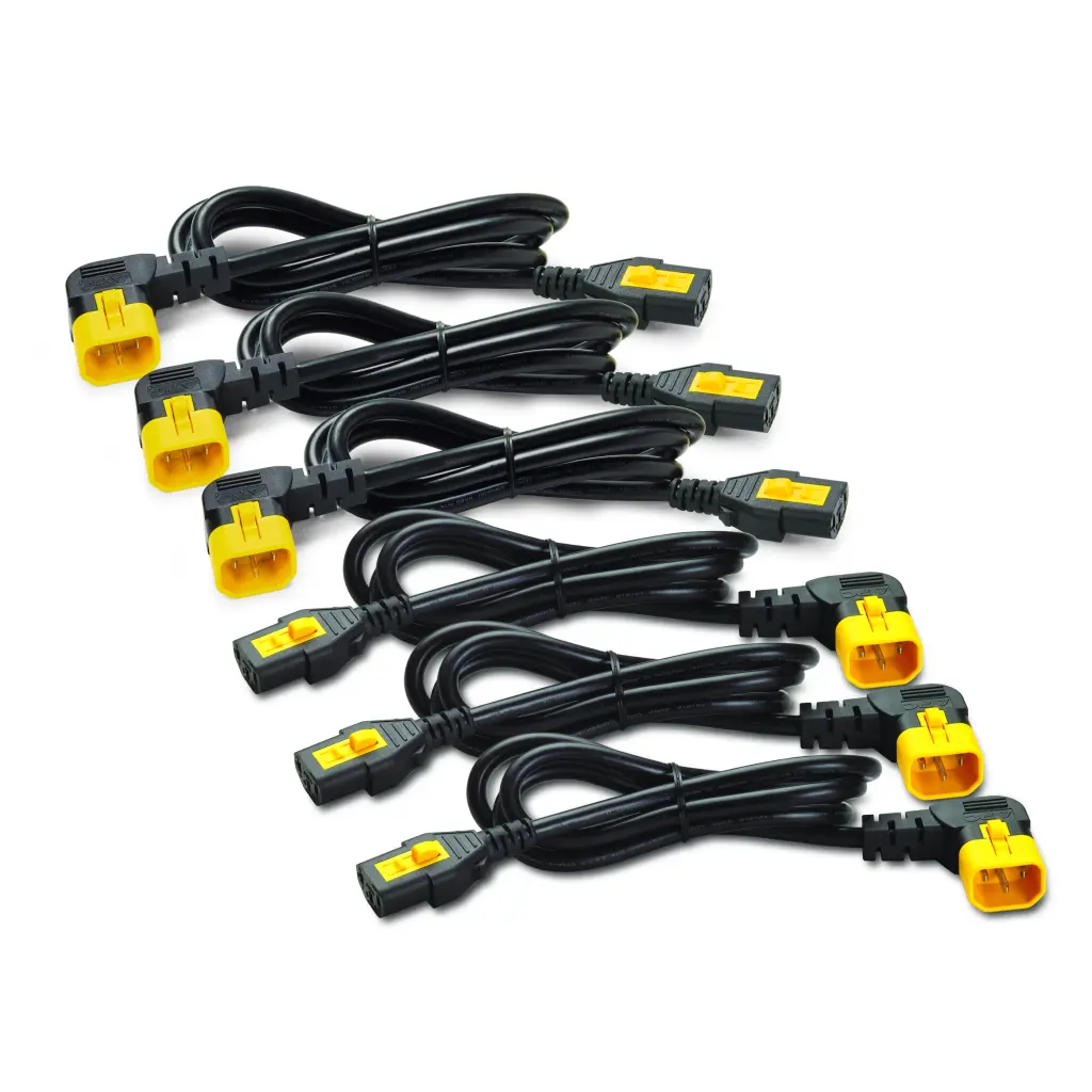 APC 1.2m C13 to C14 90 Degree Power Cables 6 Pack