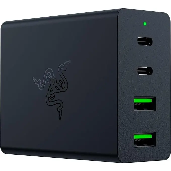 Razer 130W 4 Port GaN USB-C USB-A Black Charger