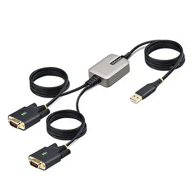 StarTech.com 13ft 2-Port USB to RS232 Serial Adapter