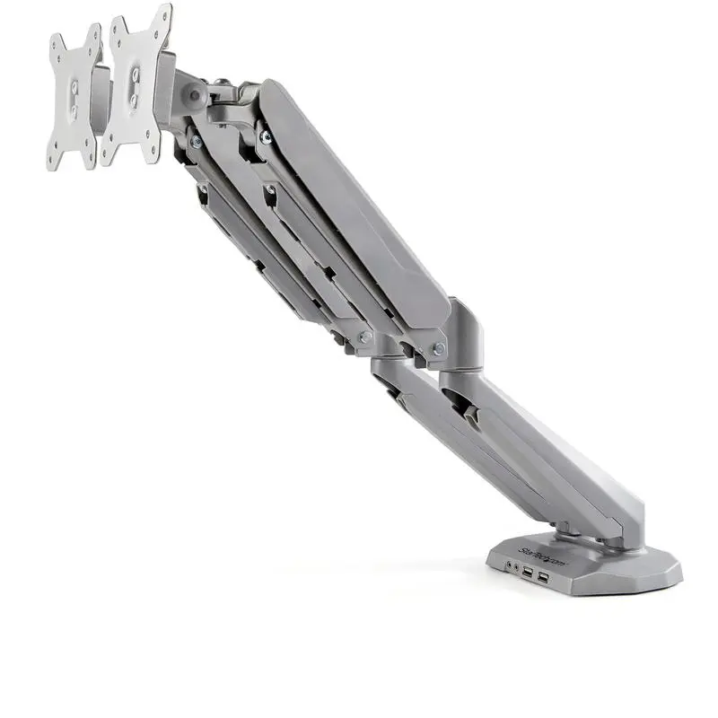 StarTech.com 15 to 32 Inch Dual Monitor Arm Desk Mount with 2 USB Ports and 2 Audio Ports