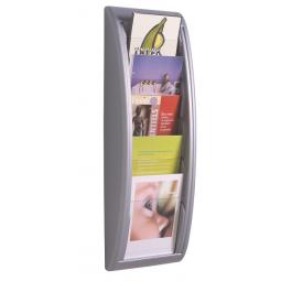 Fast Paper Quick Fit Wall Display A5 Silver 5 Pockets F406335	