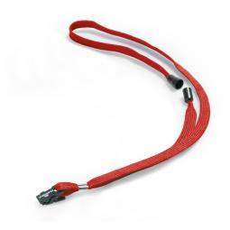 Durable Name Badge Lanyard 10mm Red 10 Pack 8119-03