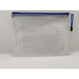 Pack of 12 A5 Blue Zip Strong Mesh Bags Blue Zip Water Resistant