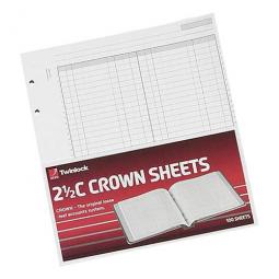 Twinlock Crown 2.5C 100 Sheets Double Ledger 75831 100 Sheets