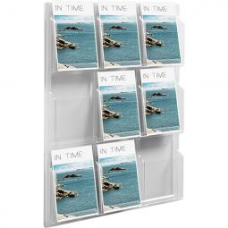 Helit A4 Literature Display 9 X A4 Pockets Clear