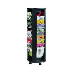 Fast Paper Mobile A4 Carousel Literature Display 40 Compartments F27301