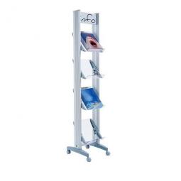 Fast Paper Corner Mobile Display With Plexiglass Shelves