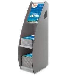 Fast Paper Mobile Magazine Stand Grey A4 Plus F2820212