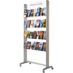 Fast Paper Flyers Mobile Display with Acrylic Shelves DL or A5