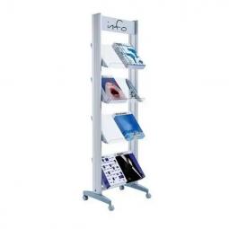 Fast Paper A4 Mobile Display With Plexiglass Shelves F8A4TT35