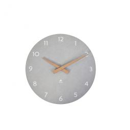 Alba Wall Clock HORMILENA Soft Grey and Wood 30cm
