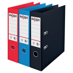 Rexel Choices A4 Polypropylene Lever Arch Files Pack 3 Assorted