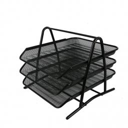 Watermark Creative 3 Tier Mesh Black Letter Tray A4