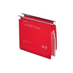 Rexel Crystalfile Extra 275 Lateral File Red Pack of 25 70638