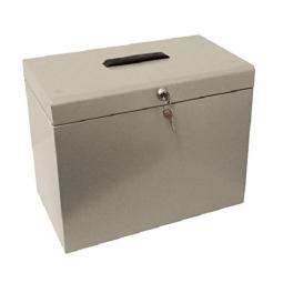 Value Cathedral Metal File Box A4 Grey