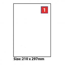 Stampiton A4 Labels 210 x 297mm 1 Per Sheet Pack of 100