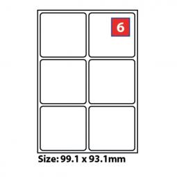 Stampiton A4 Multipurpose Labels 6 Per Sheet 99.1x93.1mm