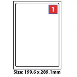 Stampiton A4 Labels 199.6x289.1mm 1 Per Sheet Pack of 100