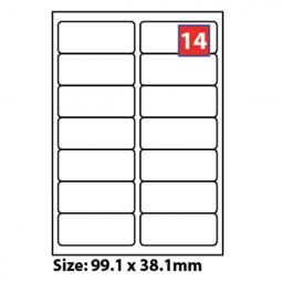 Value A4 Multipurpose Label 99.1x38.1mm 14 Per Sheet 1400 Labels
