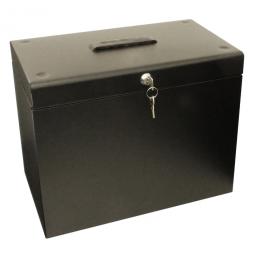 Value Cathedral Metal File Box A4 Black