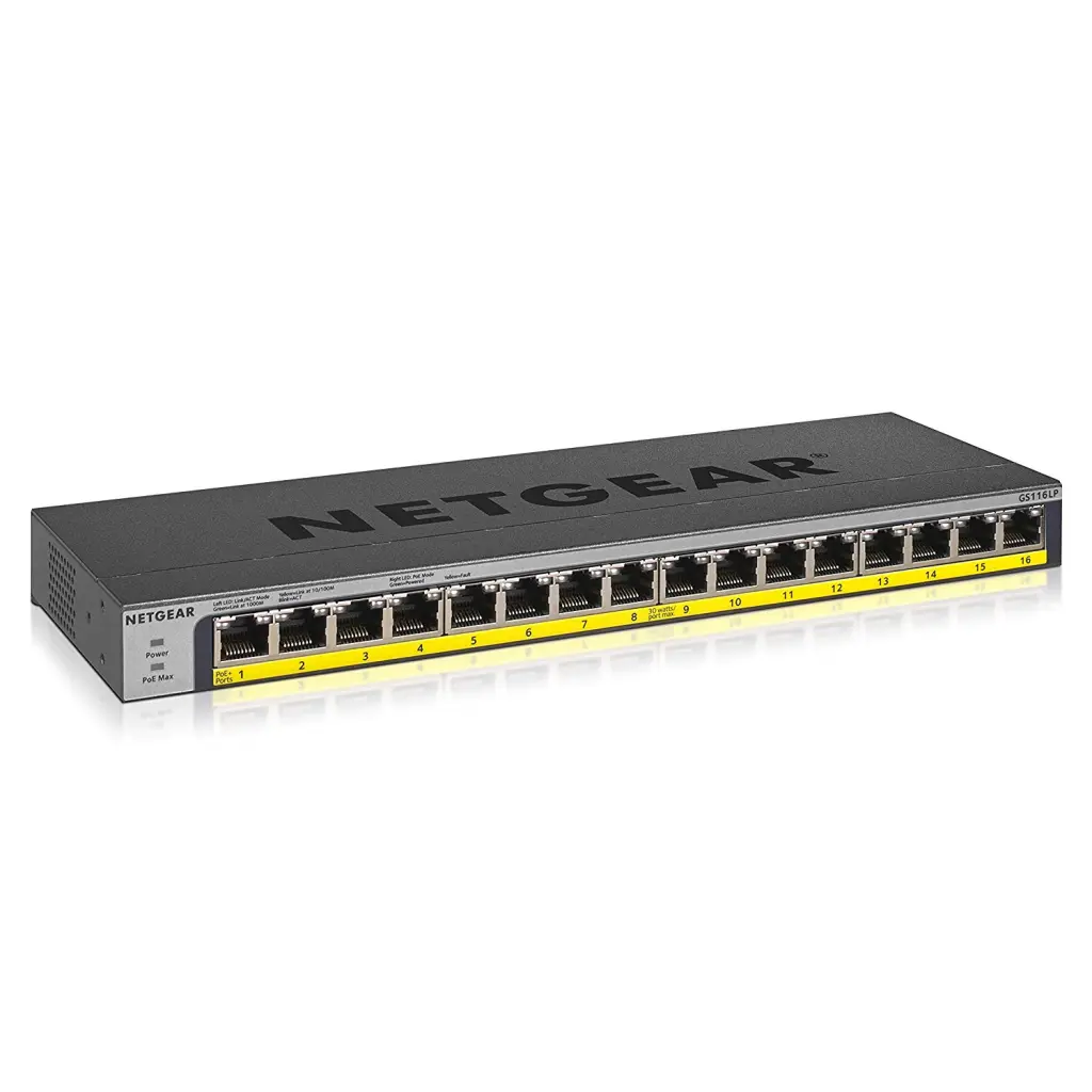 Netgear 16 Port 76W PoE Gigabit Ethernet Switch