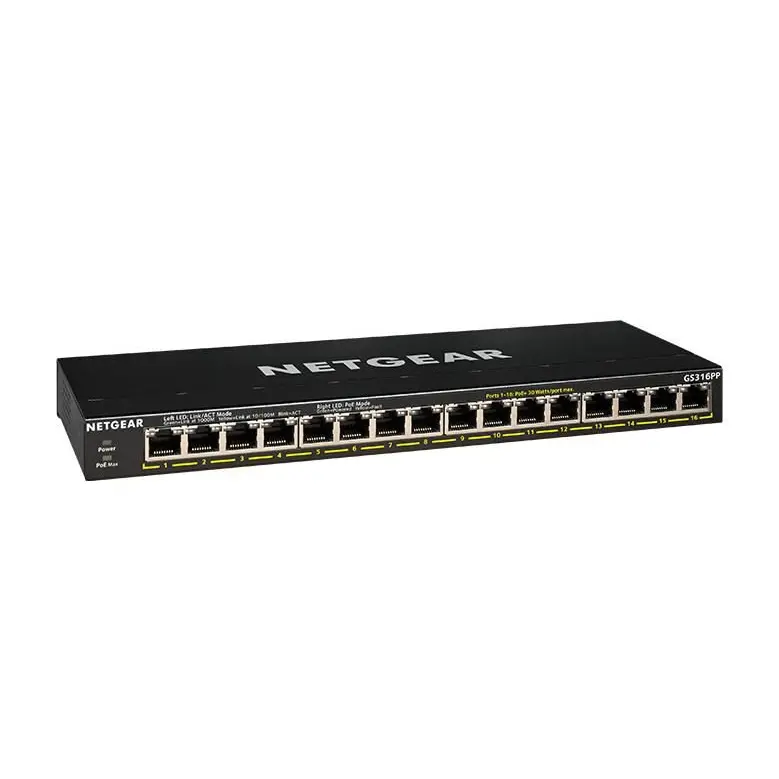 Netgear GS316PP 16 Port Unmanaged Gigabit Power Over Ethernet Network Switch