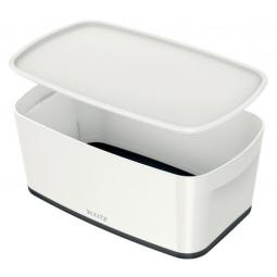 Leitz MyBox WOW 4 Pack Small with lid Storage Box 5 litre White/Black
