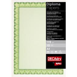 Decadry Emerald Green Certificate Paper A4 115gm 25 sheets OSD4054