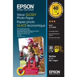 Epson 4x6 inch Value Glossy Photo Paper 40 Sheets C13S400044