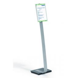 Durable Aluminium Info Sign Stand with Cast Iron Base & Acrylic A4 Panel - 481223