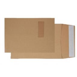 Blake Everyday Envelopes C4 Manilla Pocket Window Peel and Seal 25mm Gusset 130gsm 324x229mm (Pack 125) - 1992MW