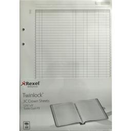 Twinlock Crown 3C Treble Cash Sheets Pack 100 75849