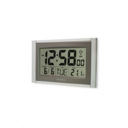 Acctim Stratus Radio Controlled LCD Wall Clock Silver 74057