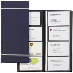 Durable Visifix Business Card Album Fixed Welded Pockets Capacity 96 Dark Blue Ref 8581-07