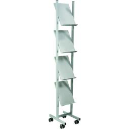 Helit Mobile Literature Display Stand 4 x A4 Metal