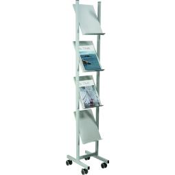 Helit Mobile Literature Display Stand 4 x A4 Metal