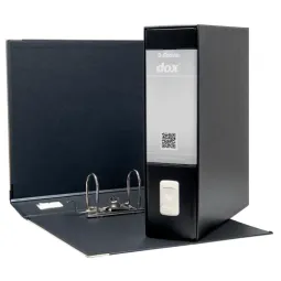 Esselte A4 Lever Arch File Black 80mm Spine Width Dox 1 Pack of 6