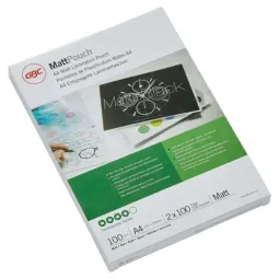 GBC Matt Laminating Pouch A4 100 Micron Pack of 100