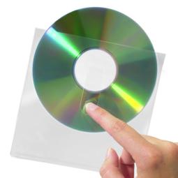 Pelltech CD or DVD Self Adhesive Clear Pockets Pack of 6 PLL25520