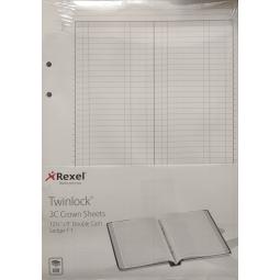 Twinlock Crown 3C Double Ledger Sheets Pack 100 75841