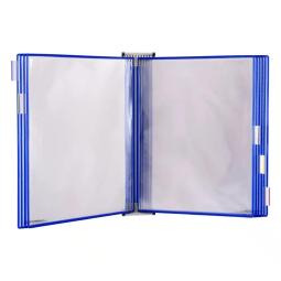 Tarifold Metal Wall Document Display System A3 Blue 10 Pockets