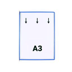 Tarifold Pivoting Pocket Blue A3 Portrait Pockets Pack of 10