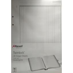 Rexel Twinlock Crown 3C Refill Double Cash 100 Sheets 75848	