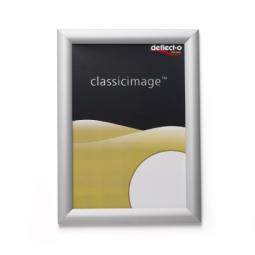 Deflecto A4 Wall Mounted 25mm Aluminium Snap Frame Literature Display Sign Holder Silver Effect Frame - SFA4S