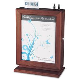 Safco Customisable Wood Suggestion Box Mahogany 4236MH