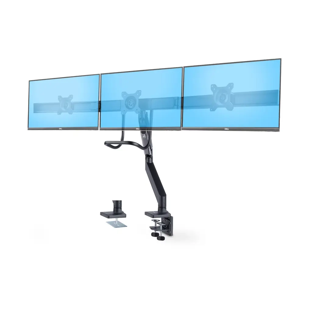 StarTech.com Crossbar Triple Monitor Desk Mount for 17 Inch to 27 Inch Displays